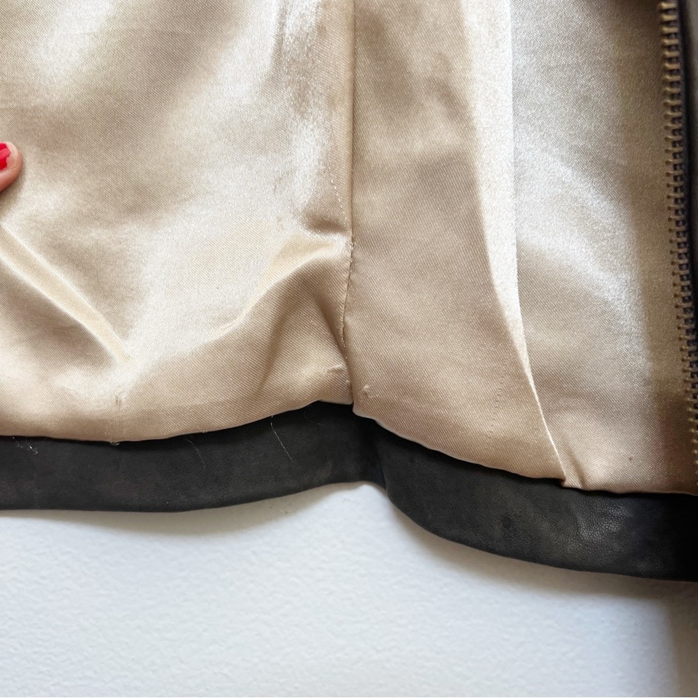 Doma Brown Leather Zipper Jacket - Picture 8 of 14